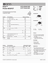 DataSheet IXTP1R4N120P pdf